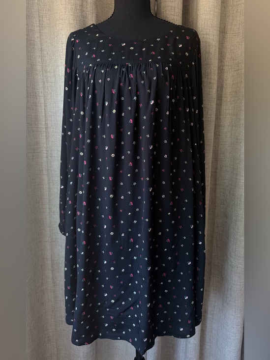 Hatch Dresses & Skirts - Mines by HATCH Maternity Black Floral Rayon Shift Dress 3/4 Sleeve Size M